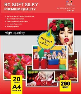 10X15CM R4 RC Satin Inkjet Photo Paper 260g-50 Folhas